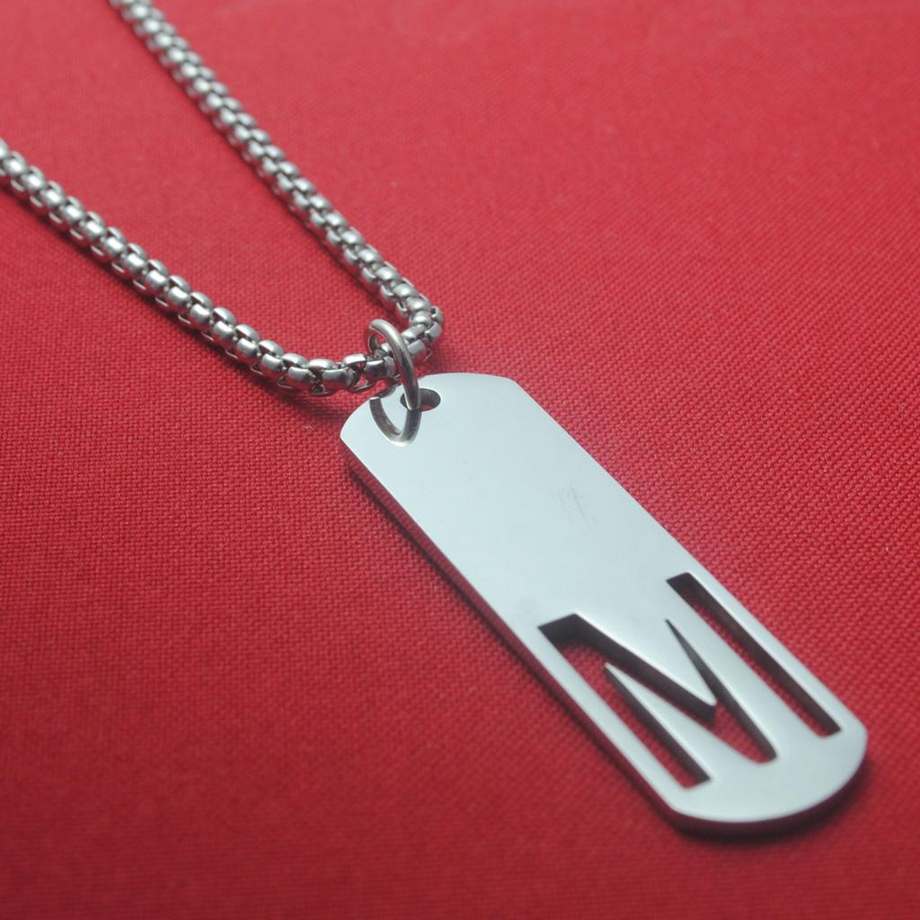 Titanium Steel English Letter Pendant Stainless Steel Unisex Versatile Fashion Accessories Couple Jewelry Necklace