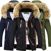 Luxurious Mens Trench Coat With Fur Hood Warm Winter Parka For Outdoor Adventures
