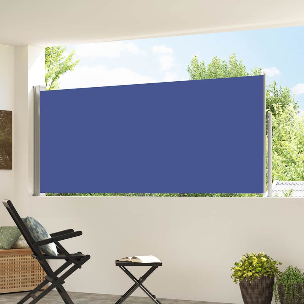 Retractable Side Awning 120 X 300 Cm Blue