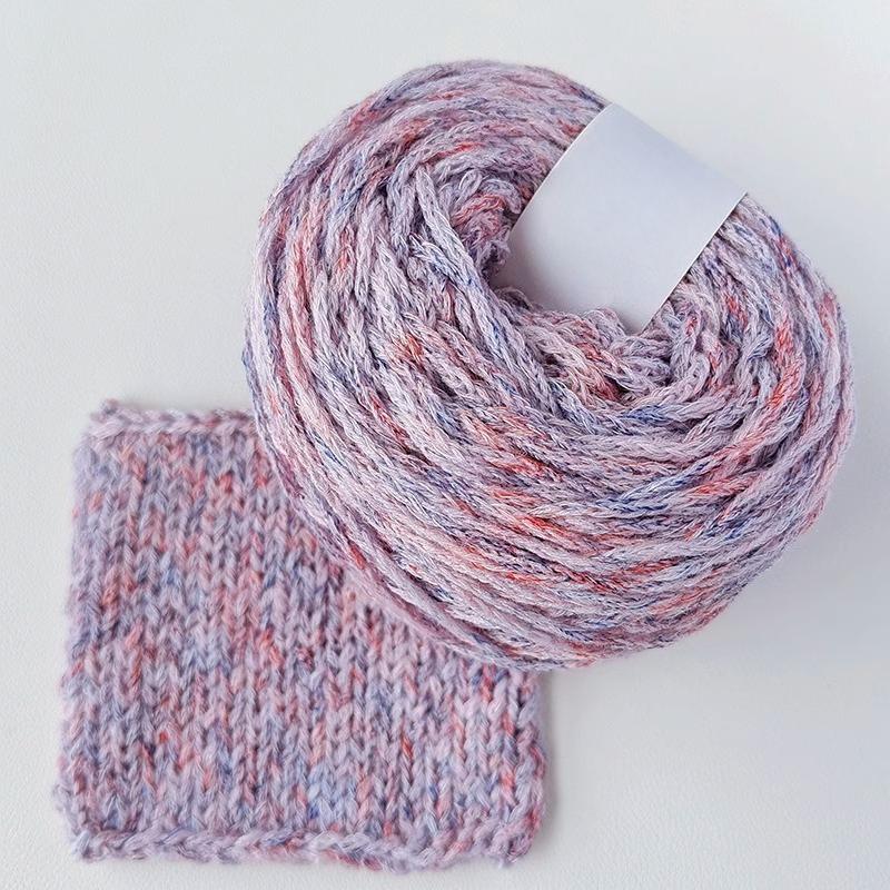 50g/Ball Colorful Flat Ribbon Yarn 1.8mm Hand Woven Hollow Gradient Cotton Yarn DIY Woven Shawl Sweater Scarf Handbag Thread