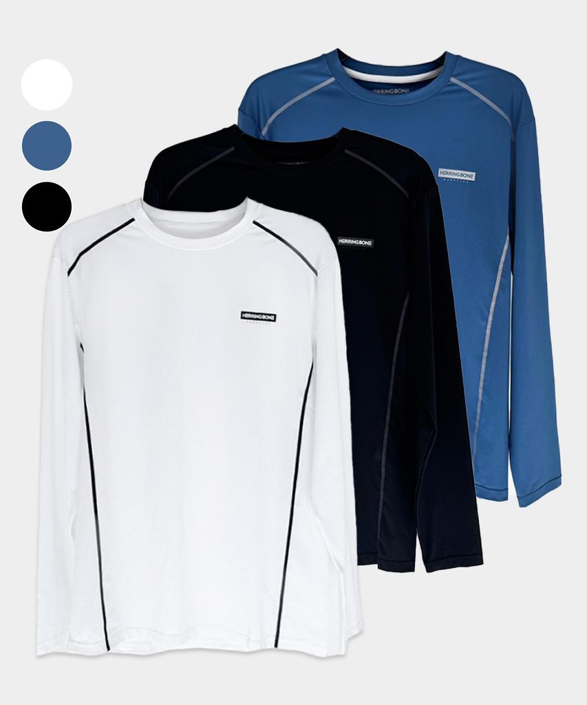 Helingbon Men'S Cool Mesh Loose Fit Long Sleeve Rash Guard (4 Colors) / Rg347M