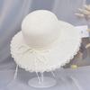 Cappello Pieghevole Lavabile in Cotone e Lino per l'Estate Cappello da Sole e Protezione Solare da Donna Cappello a Tesa Larga da Spiaggia Rinfrescante Cappello a Secchiello da Donna