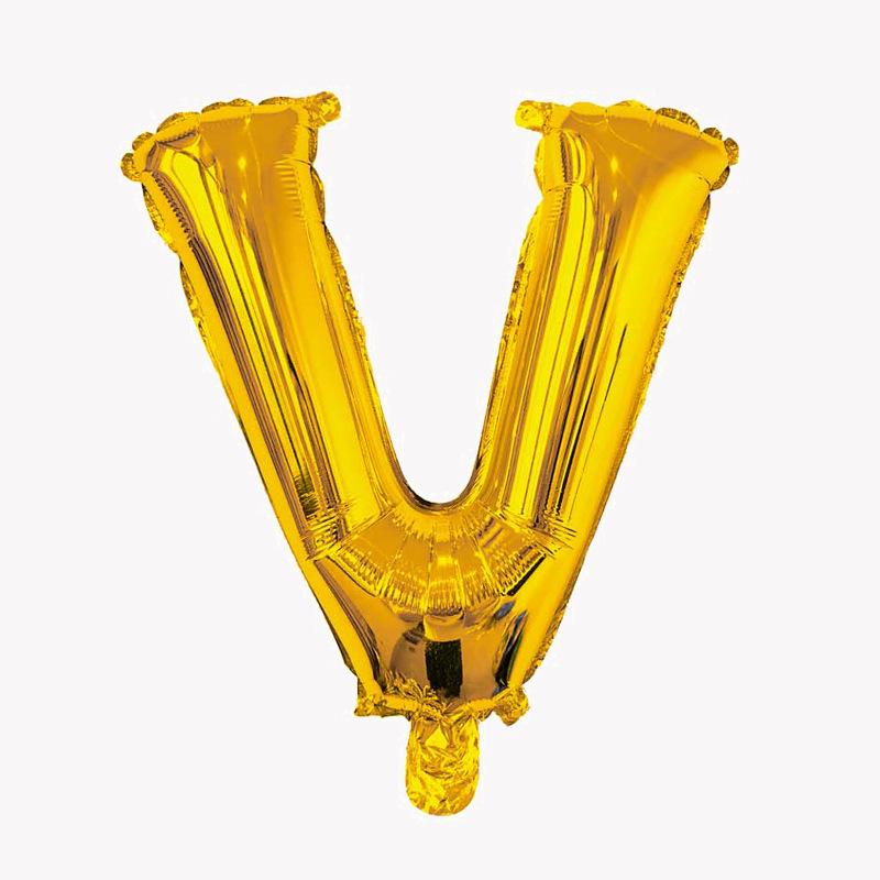 32-Inch Gold English Alphabet Aluminum Film Balloon Birthday Party Decoration Balloon Wedding Decoration In The Letter Helium Floating