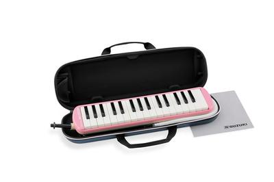 SUZUKI Armonica cu tastatură Melodion Alto 32 taste Roz Carcasă ușoară potrivită pentru naveta la școală FA-32P Semi-hard