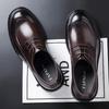 Zapatos de cuero Wenzhou para hombre de cuero genuino zapatos Derby de vestir para negocios para hombre boda sentido senior primera capa piel de vaca talla grande zapatos de hombre