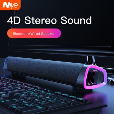 4D reproduktorový panel počítače Stereofonní zvuk Subwoofer Bluetooth reproduktor Pro Macbook Laptop Notebook PC Hudební přehrávač Kabelový reproduktor