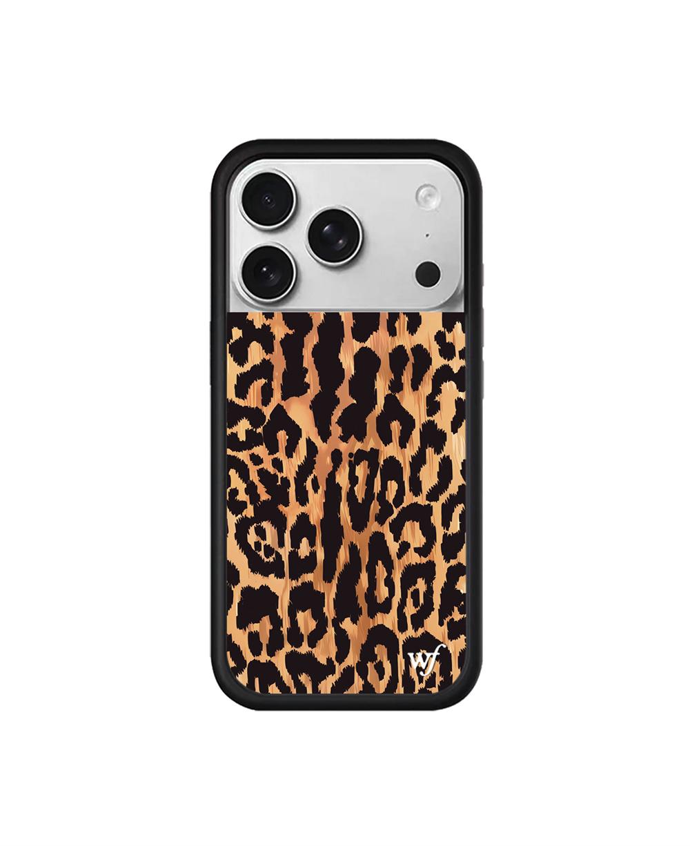 

Модный чехол для телефона Wildflower INS с леопардовым принтом для 17 Pro 16 Pro Max 15 14 13 12 16 15 Plus, 3D WF, милая вишня, защитная крышка for iPhone 16