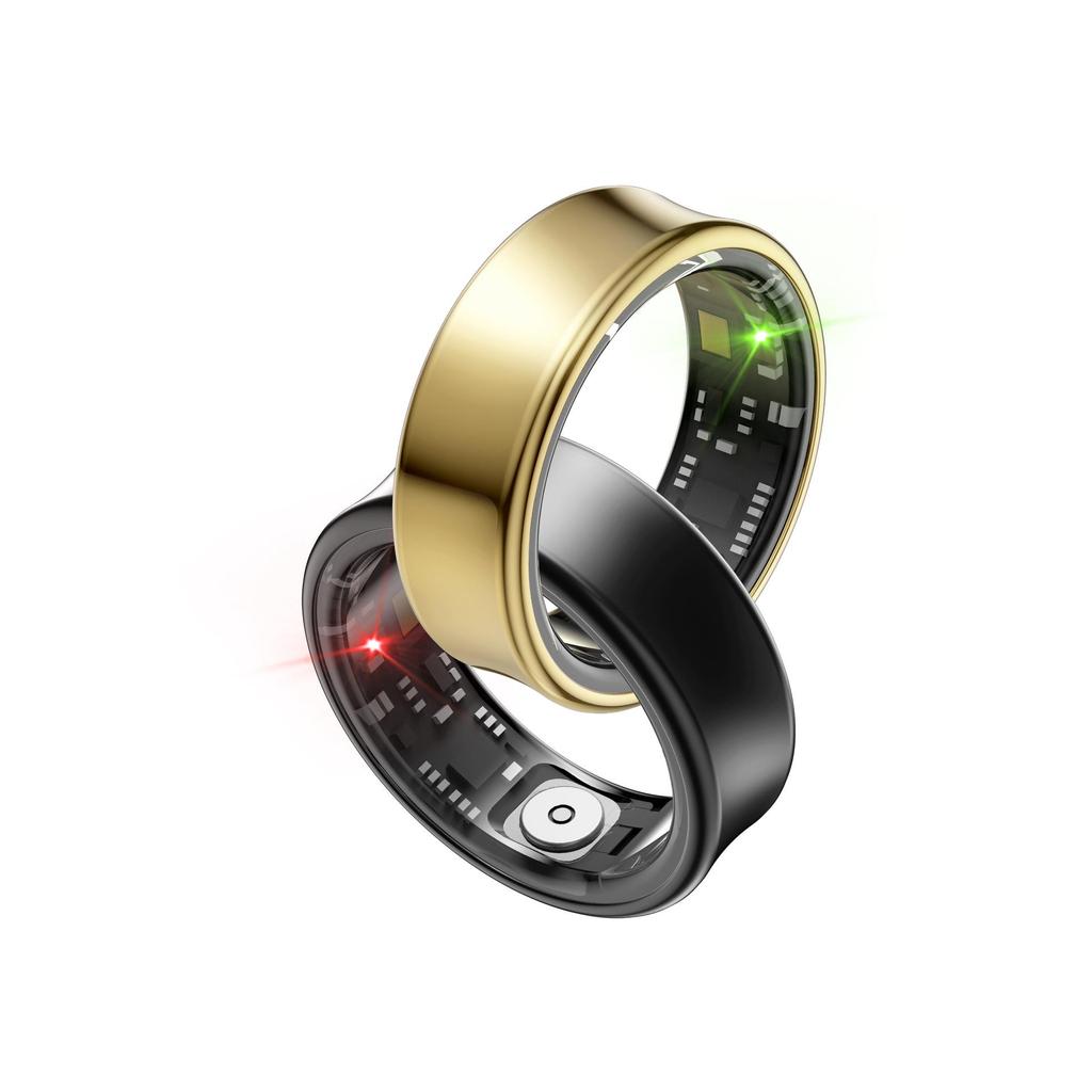 Titanium Alloy Smart Ring SR05: Heart Rate Monitor, Video Player, Unisex, Black Tech, Waterproof, Bluetooth Wearable