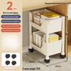 Children's Multi-Layer Narrow Bookshelf with Wheels