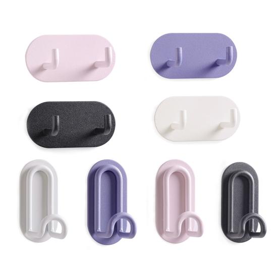 Universal Punch-free Hanger Hook Wall Mounted Self Adhesive Carbon Steel Wall Hook for Home