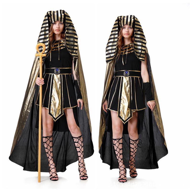 Costume di Coppia Faraone Egizio Antico e Cleopatra per Halloween