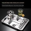 Zhuoliang 304 Stainless Steel Divided Lunch Plate