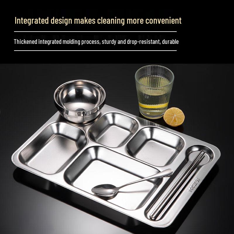Zhuoliang 304 Stainless Steel Divided Lunch Plate