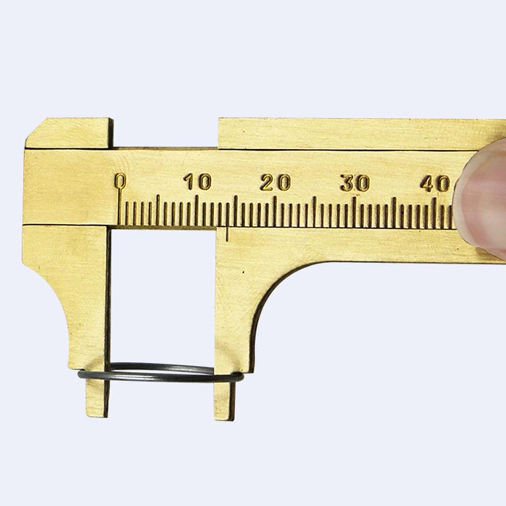 1* Small Brass Scale 80/100mm Sliding Gauge Vernier Caliper Ruler Measuring-Tool