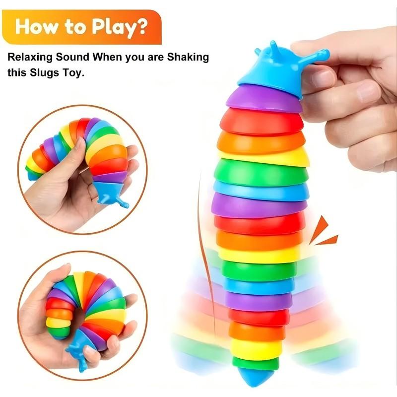 Fidgeting Slug Plaything For Kids 18Cm 3D Vivid Sensory Slug Relieves Fun Decompression Toy Creative Twist Caterpillar Fidget Toys