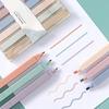 6Pcs Morandi Color Double Head Highlighters for Students Notes Quick Dry Drawing Color Markers Art School Supplies Stationery