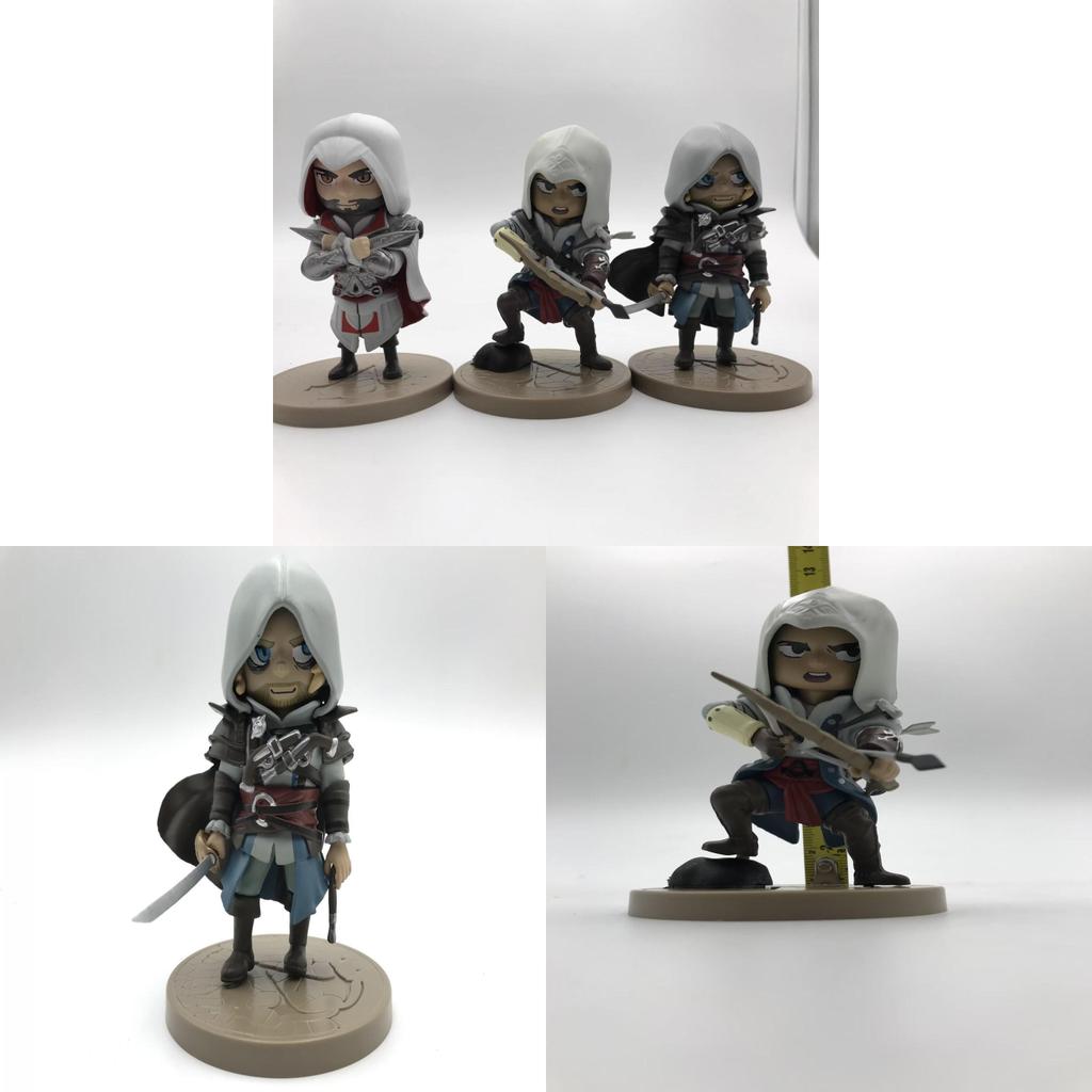 Assassins Creed Pvc Collectible Figures Set For Fans Featuring Ezio Connor Edward
