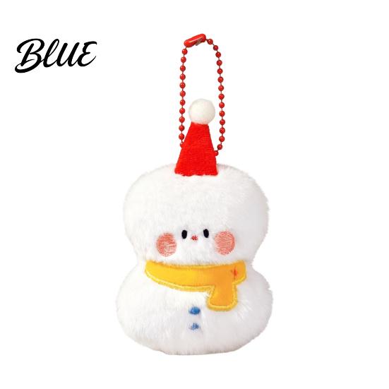 Plush Christmas Tree Cartoon Doll Santa Wreath Cute Stuffed Ornaments Keychain Gingerbread Ornaments Charms Holiday