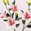 Real Touch Silk Lilium Brownii Flower Plastic Fake Flowers  Living Room Desktop