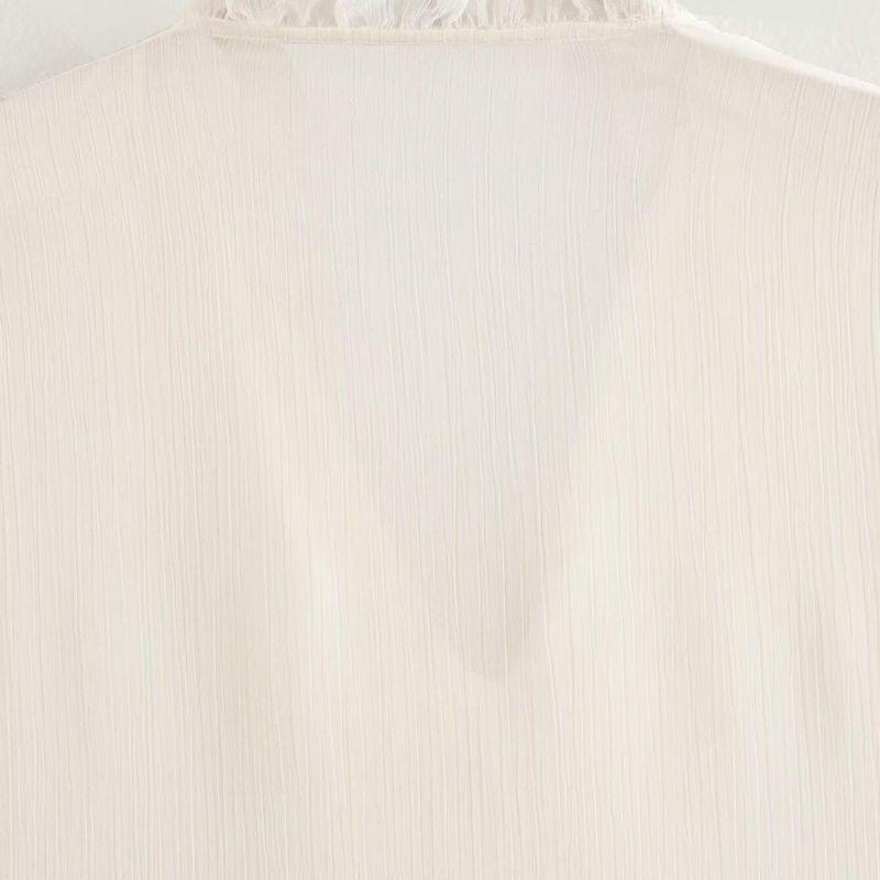 Kaslead New Arrival Women's Fashion Style Stylish Simple and Versatile Laminated Decoration Shirt 5029175