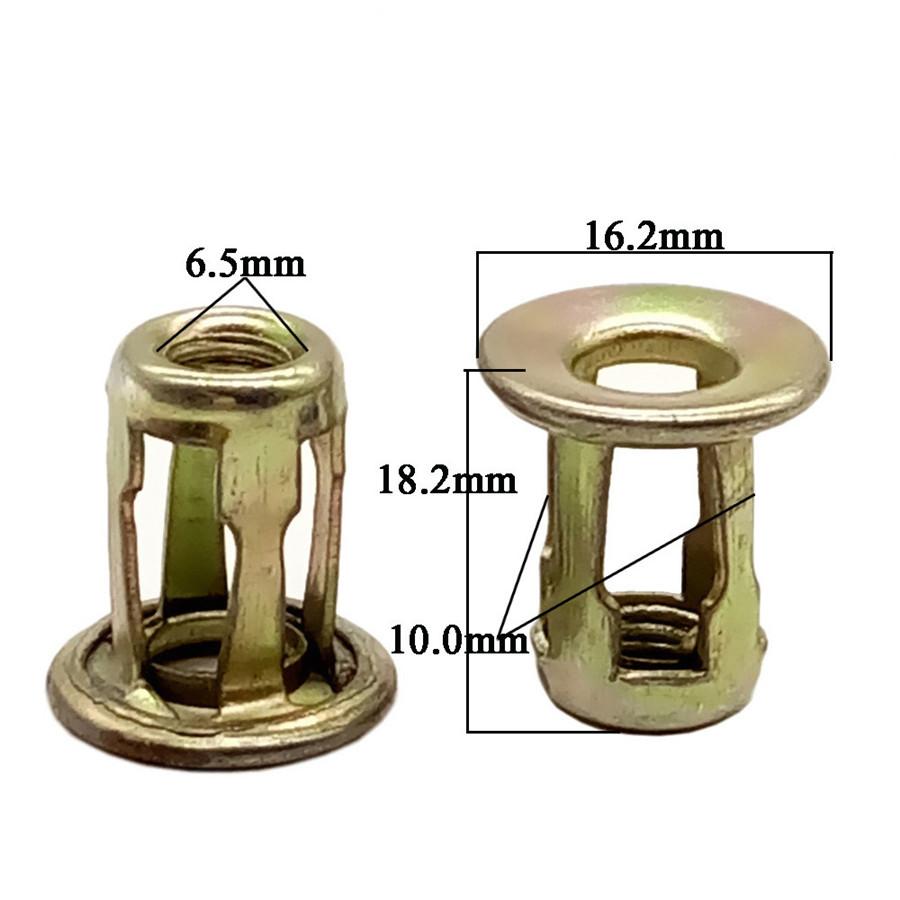 New 20Pcs Metal Fastener 10MM Screw Base Clamp Retainer for Car Trunk Lisence Plate