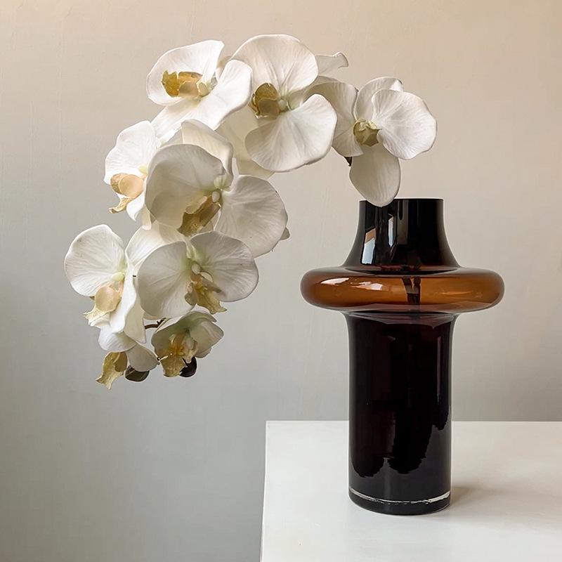 Light Luxury Phalaenopsis Artificial Floral Arrangement for Dining Table Decoration