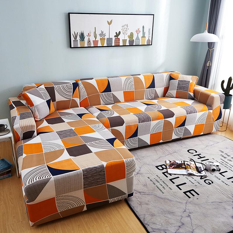 Leaves Elastic Corner Adjustable Sofa Cover 2 3 4 Seater Chaise Longue Sofa Decorative L Shape Protection Cover