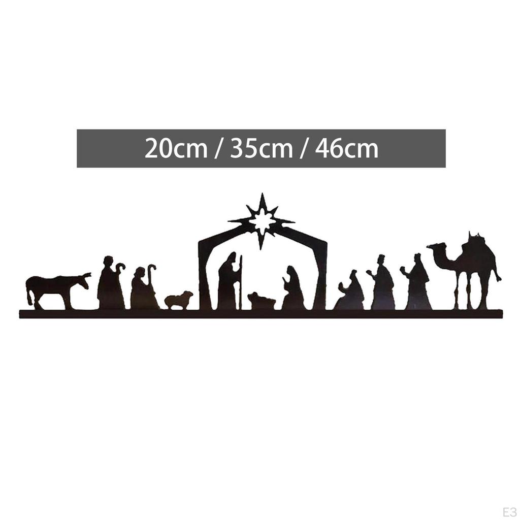 Christmas Nativity Scene Wall Decor Sculptures Collectible Figurines Ornament