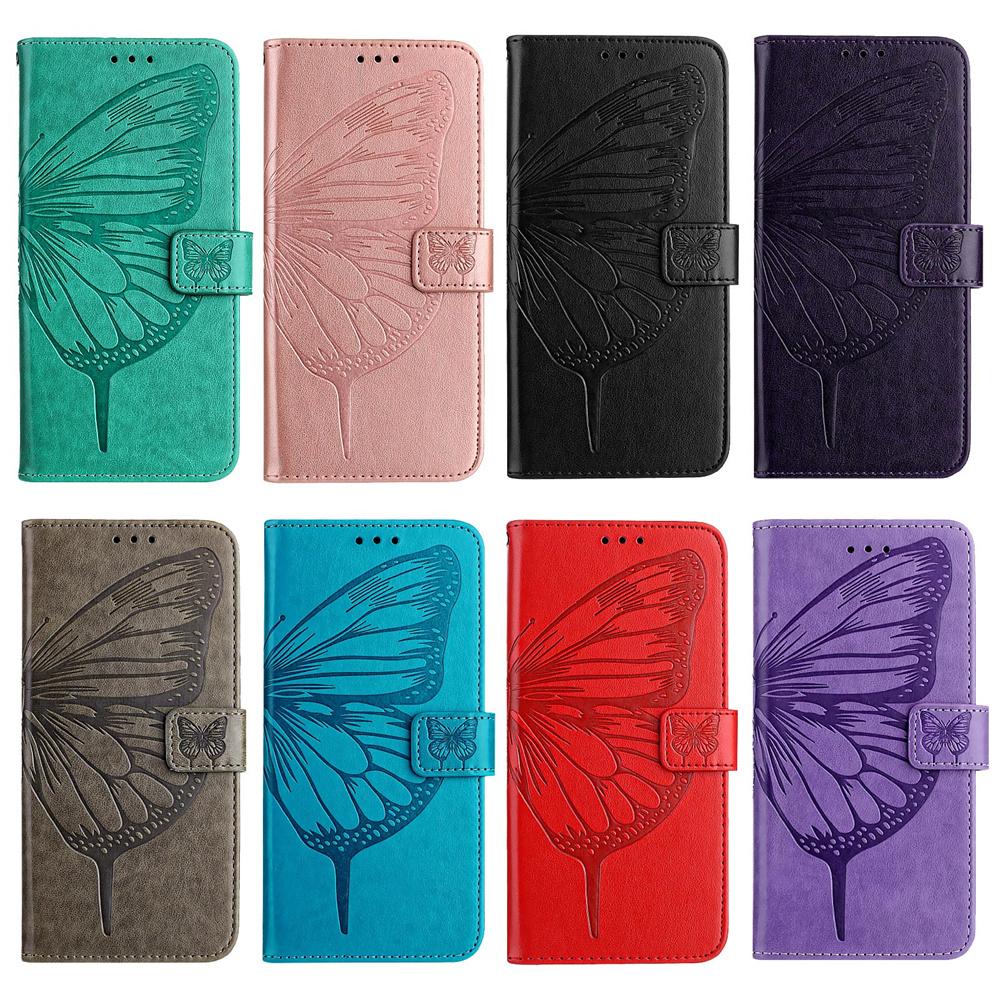 Wallet Bags Butterfly Flip Cover Flower Magnetic Leather Case For Samsung Galaxy A16 A06 A05 A15 A25 A35 A55 5G A05S A36 A56 A26