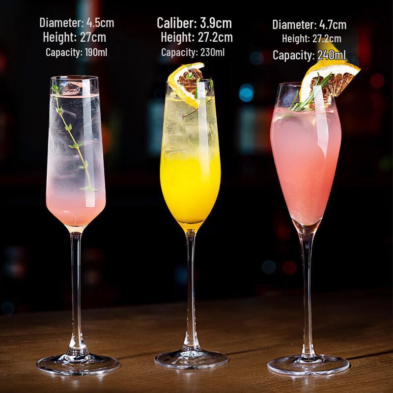 Elegant Crystal Champagne Flute Set