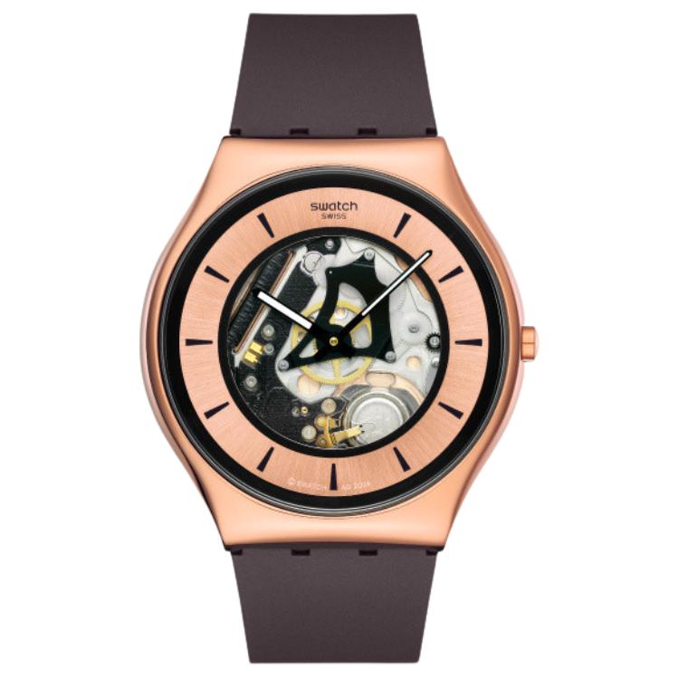 SWATCH Ultra thin Collection Quartz Movement 30m Water Resistance Unisex Watch 42mm Skeleton Dial SS07G107 Skeleton Dial