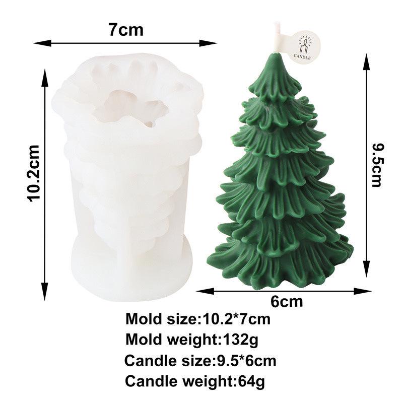 

Силиконовая форма для рождественской елки для DIY ароматерапевтических свечей и домашнего декора