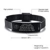 Rose Gold Bend Engraving Bracelet Medical Information Engraving Adjustable Stainless Steel Strap Rose Gold Bend Bracelet