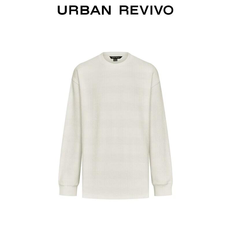 UR2026 Men's Casual Textured Crew Neck Long Sleeve T-Shirt