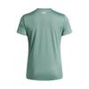 Under Armour Tech Training Breathable Minimalist Solid Color Casual Sports Short Sleeve T-Shirt Women Tops Snake-Pattern Stone-Green 1384231-323