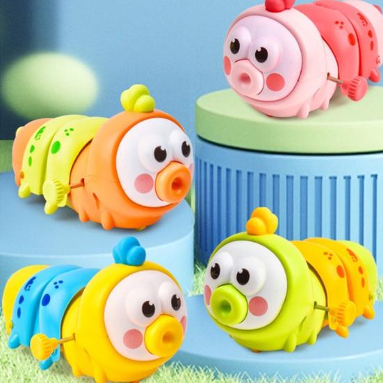 Kids Wind-Up Caterpillar Toy Cute Mechanical Crawling Caterpillar Safe Non-Toxic Gift for Infants Educational Toy Birthday