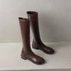 Krazing Pot Microfiber Autumn Winter Shoes Low Heels Size 43 Long Boots Half Boots Zip Thigh High Boots