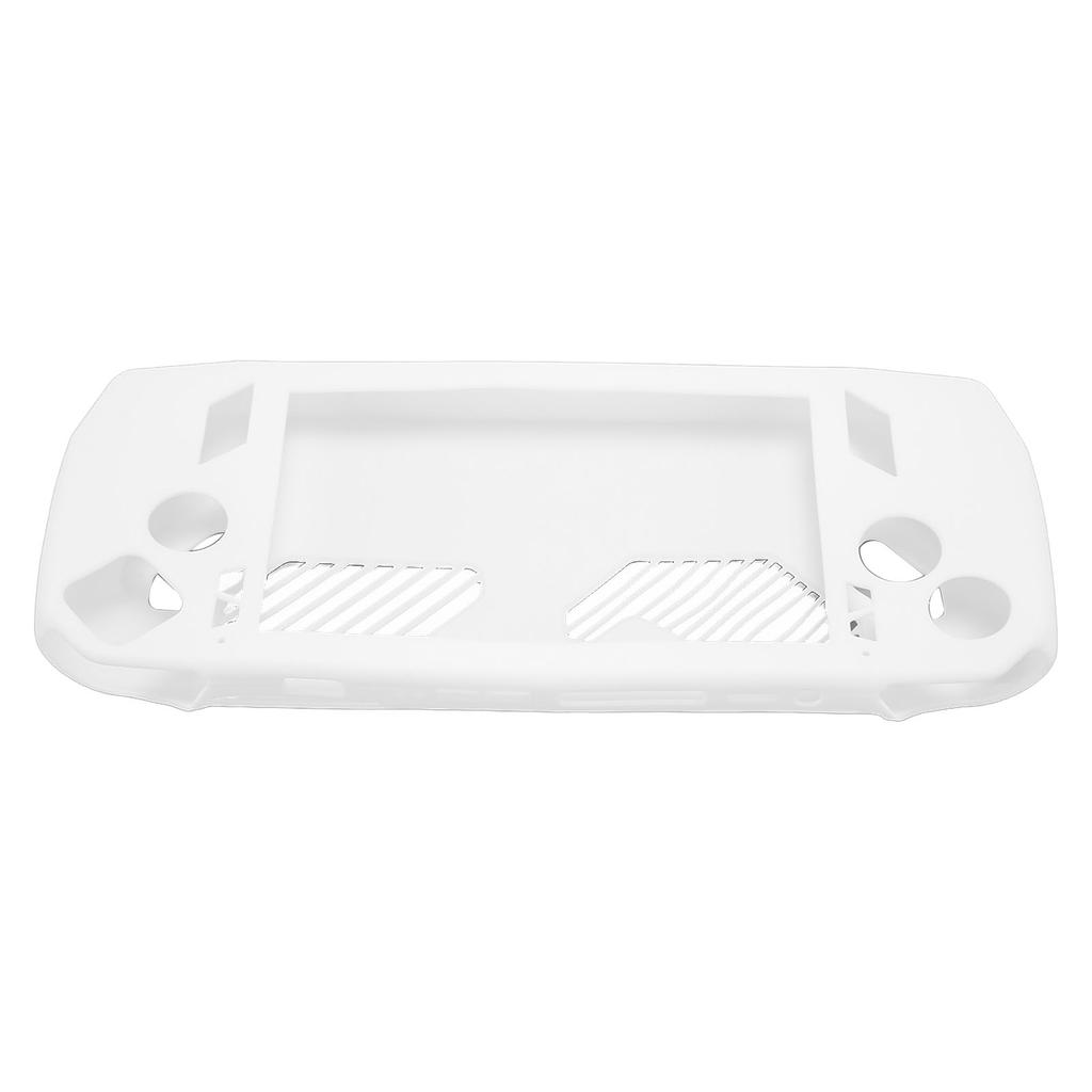 Game Console Protective Case Silicone Soft Protective Cover for Asus Rog Ally with Rocker Cap White