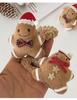Christmas Gingerbread Man Hair Accessories: Cute Plush Headband & BB Clip Set