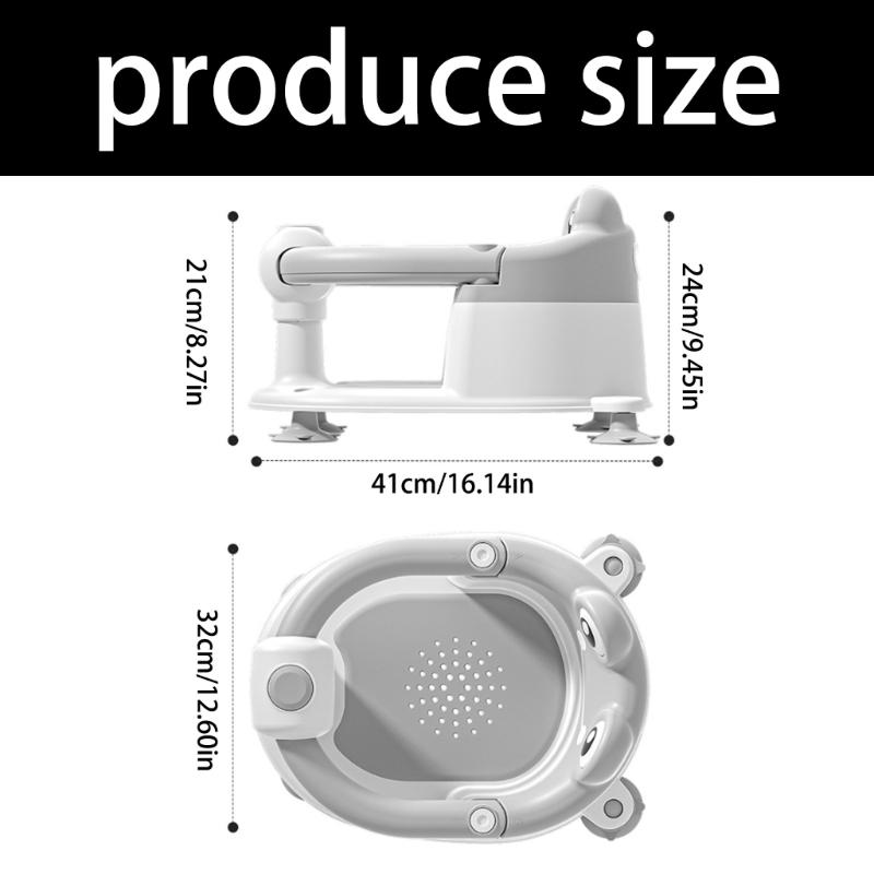 Ergonomic Bath Seat Baby Bath Support Chair For Infants Slip Resistant Design Lightweight Easy To Move Stool