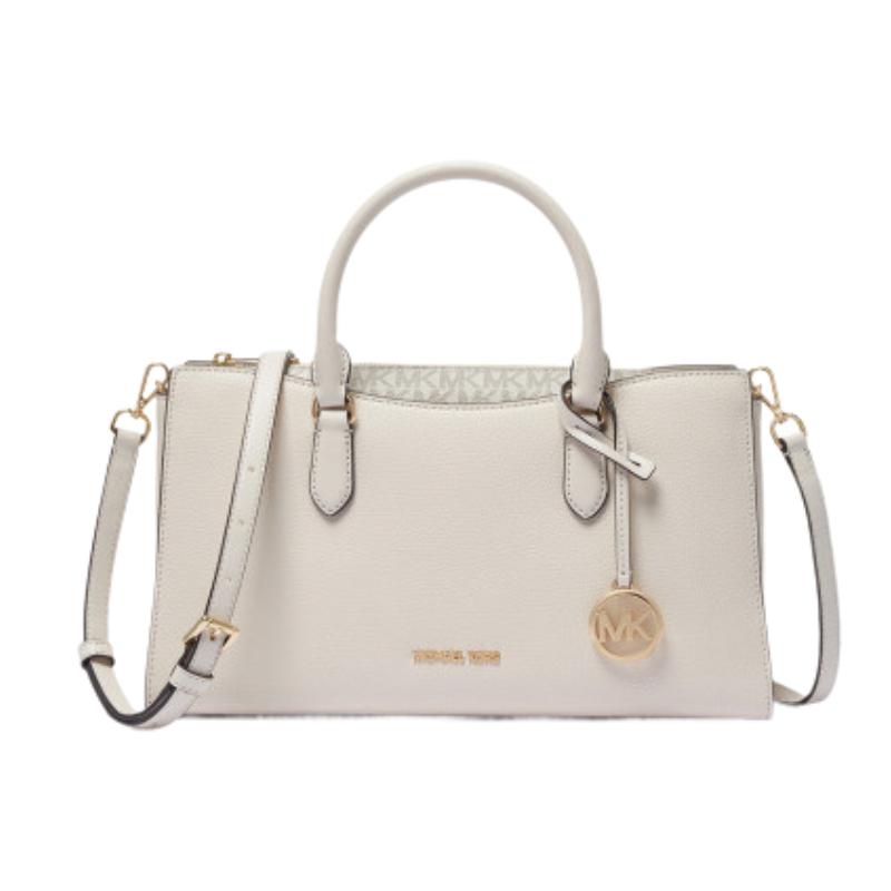 

Michael Kors Arden Commuter Crossbody Leather Tote Bag Medium Women handbags Cream 35S6G4XS2L-289 Basic Set (Bag+Dust Bag)