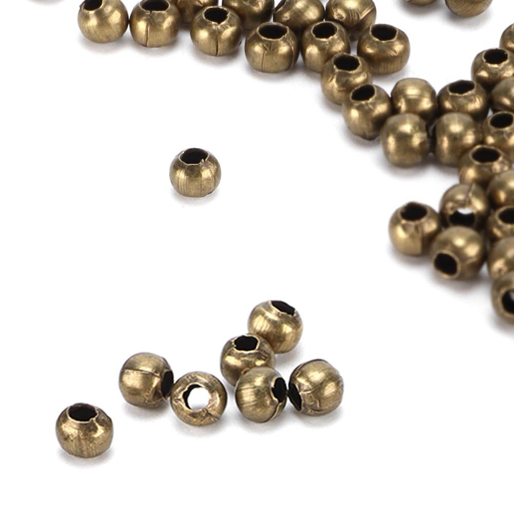 200pcs Ball End Seed Beads Smooth Round Partition Beads Beading Supplies Necklace Making