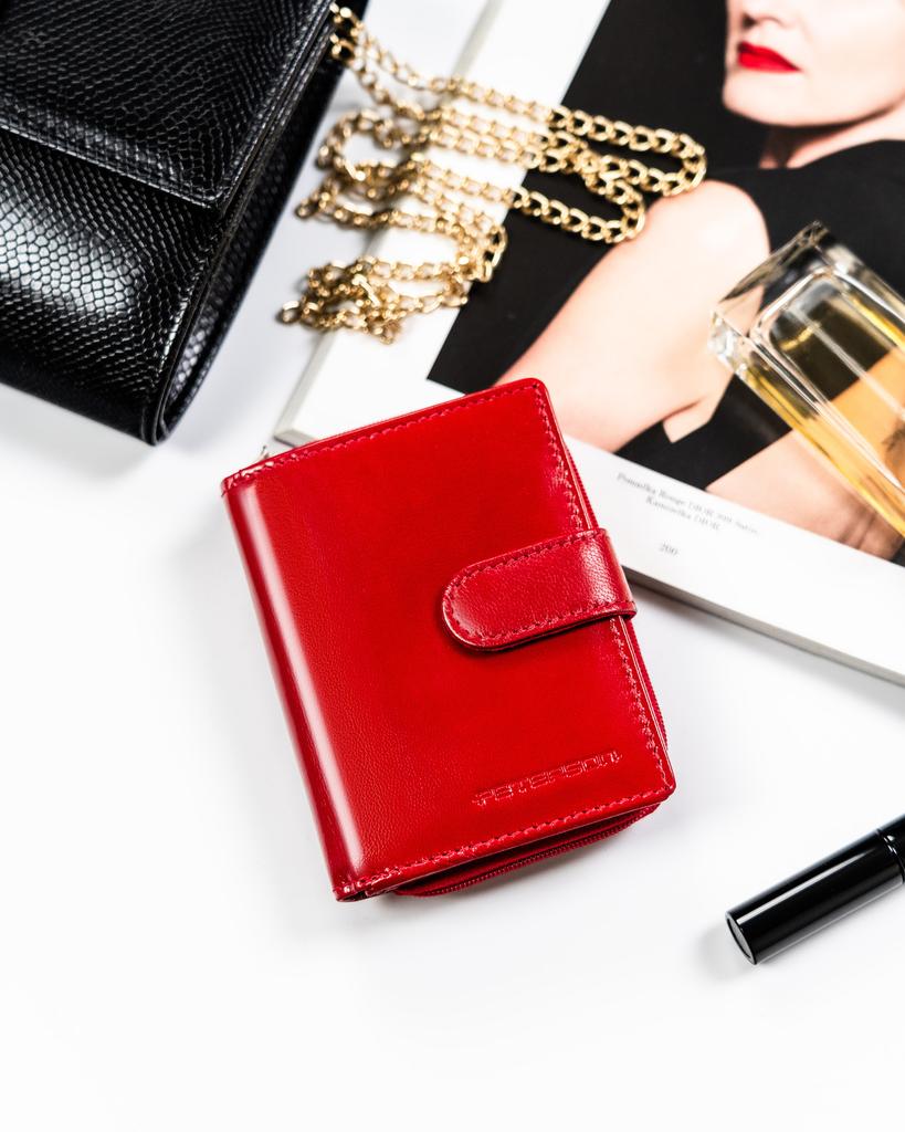 Peterson Leather Wallet PTN RD-46-GCL-3175 Red