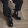 2025 Short Big-headed Trendy British Style Heightened Men's High-top Recreational Locomotive Thick Soles Chelsea Boots