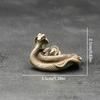 Retro Copper Snake Ornament Decoration Tea Pet Miniatures Antique Animal Figurines Fortune Snake Entangles Yuanbao Pendant