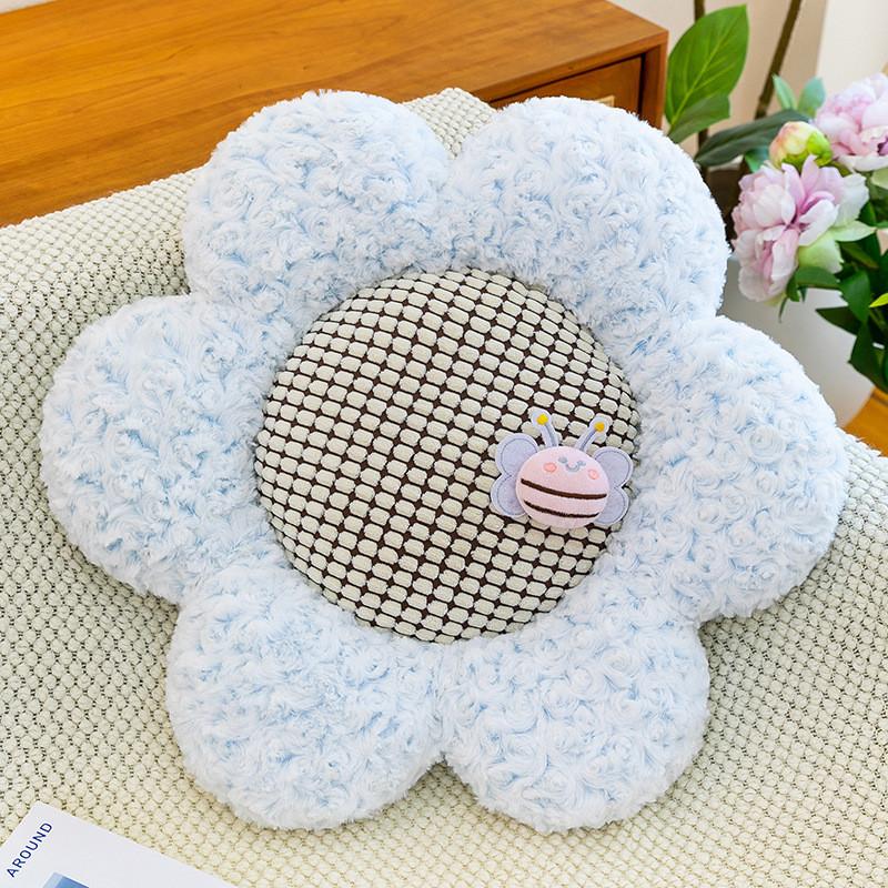 Flower Plush Seat Cushion With Thick Padding For Home Office Comfort Gift For All