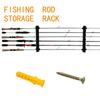 Wall Mount Fishing Rod Display Stand 6 Hole Fishing Pole Storage Rack  Fishermen