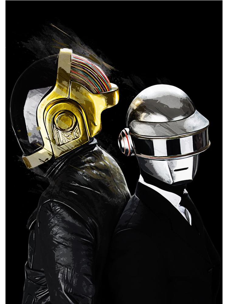 

Neon Daft Punk Произвольный доступ Воспоминания Обложка музыкального альбома Плакат Холст Картина Хип-хоп Поп-музыка Звезда Настенная картина Декор комнаты 21x30cm No Frame