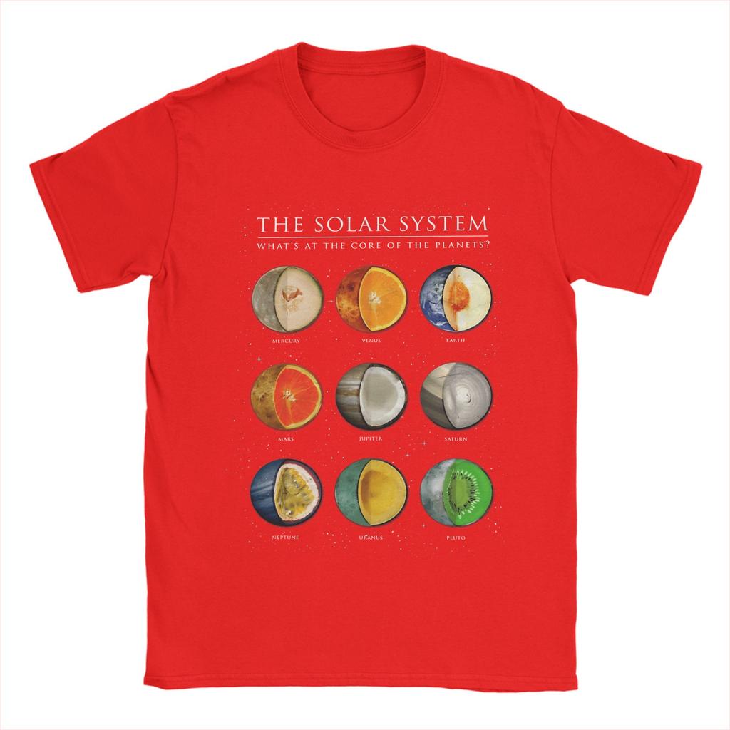 The Solar System T Shirt Summer  Leisure TShirts Man Cotton Crew Neck Oversized Tees ShortSleeved Y2K Funny Tops