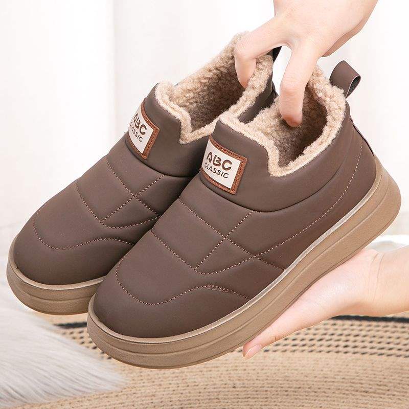 

Winter new snow boots women s velvet thickened 2025 warm thick-soled cotton shoes non-slip soft-soled middle-aged and elderly mother shoes 41